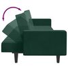 vidaXL Canapé-lit à 2 places avec repose-pied vert foncé velours