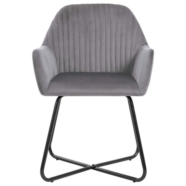 vidaXL Chaises à manger lot de 6 gris velours