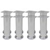 vidaXL Pieds ronds de canap&eacute; 8 pcs Chrome 180 mm