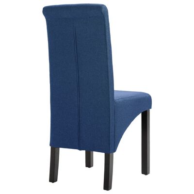 vidaXL Chaises à manger lot de 2 bleu tissu