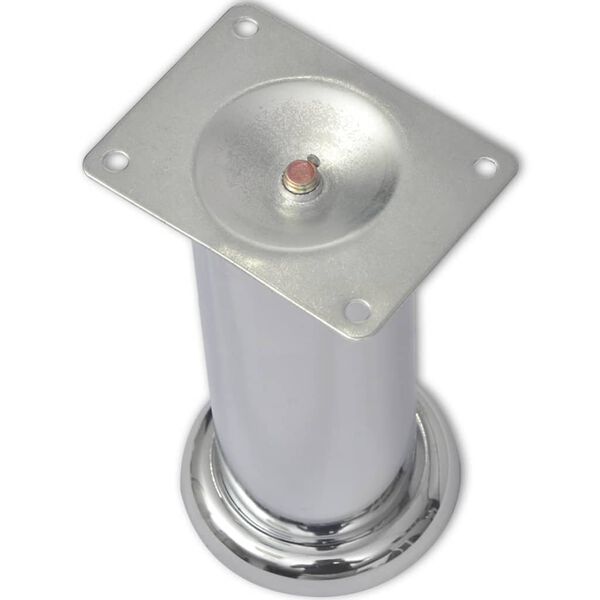 vidaXL Pieds ronds de canap&eacute; 8 pcs Chrome 180 mm