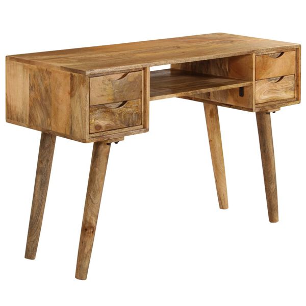 vidaXL Bureau Bois de manguier massif 115 x 47 x 76 cm