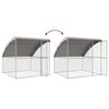vidaXL Cage &agrave; poules 4 pcs Argent&eacute; 800 x 200 x 200 cm Acier et PE