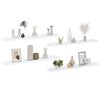 vidaXL &Eacute;tag&egrave;res murales 4 pcs Blanc brillant 80x9x3 cm