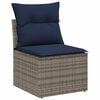 vidaXL Ensemble de canap&eacute; de jardin 11 pcs gris et bleu marine