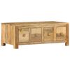 vidaXL Table basse avec 4 tiroirs 90x50x35 cm Bois solide de manguier