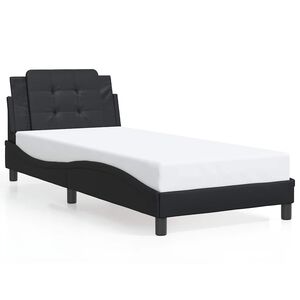 vidaXL Cadre de lit sans matelas Zadar noir 100x190 cm similicuir