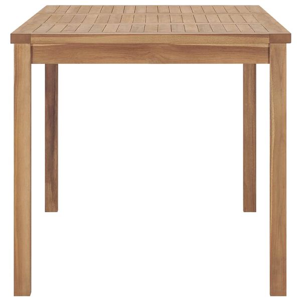 vidaXL Table &agrave; d&icirc;ner de jardin 140x80x77 cm Bois de teck solide