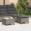 vidaXL Tabourets jardin coussins 2 pcs gris 55x55x36 cm r&eacute;sine tress&eacute;e