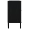 vidaXL Buffet SENJA aspect rotin noir 112x40x80cm bois massif de pin