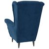 vidaXL Fauteuil bleu velours