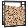 vidaXL Portant de bois de chauffage Noir mat 50x28x56 cm Acier