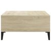 vidaXL Table basse ch&ecirc;ne sonoma 60x60x30 cm bois d'ing&eacute;nierie