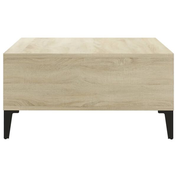 vidaXL Table basse ch&ecirc;ne sonoma 60x60x30 cm bois d'ing&eacute;nierie