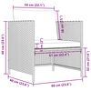 vidaXL Salon de jardin 4 pcs avec coussins Résine tressée Gris