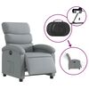 vidaXL Fauteuil inclinable &eacute;lectrique gris clair tissu