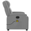 vidaXL Fauteuil inclinable de massage &eacute;lectrique gris clair tissu