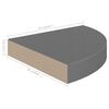 vidaXL Étagère d'angle flottante Gris brillant 25x25x3,8 cm MDF