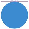 vidaXL Couverture de piscine Bleu 210 cm PE