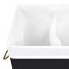 vidaXL Panier &agrave; linge avec 2 sections bambou noir 72 L