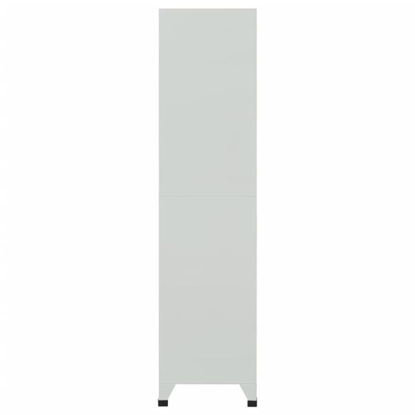 vidaXL Armoire &agrave; casier avec 6 compartiments Acier 90x45x180 cm Gris