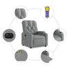 vidaXL Fauteuil inclinable de massage &eacute;lectrique gris clair tissu
