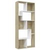 vidaXL Biblioth&egrave;que Blanc ch&ecirc;ne sonoma 67x24x161 cm Bois d'ing&eacute;nierie