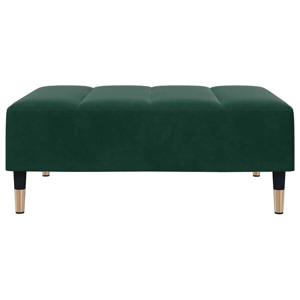 vidaXL Repose-pied vert fonc&eacute; 77x55x31 cm velours