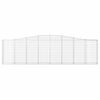 vidaXL Paniers &agrave; gabions arqu&eacute;s 2 pcs 400x30x100/120 cm Fer galvanis&eacute;