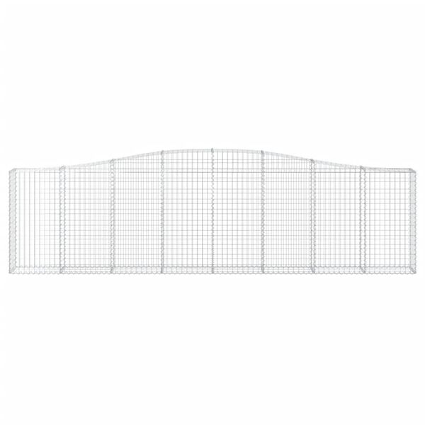 vidaXL Paniers &agrave; gabions arqu&eacute;s 2 pcs 400x30x100/120 cm Fer galvanis&eacute;