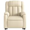 vidaXL Fauteuil inclinable de massage cr&egrave;me tissu