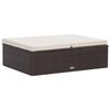vidaXL Salon de jardin 2 pcs avec coussins R&eacute;sine tress&eacute;e Marron