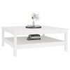 vidaXL Table basse blanche 100 x 100 x 40 cm Bois de pin massif