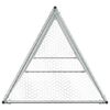 vidaXL Cage pour poules argent&eacute; 400x105x91 cm acier galvanis&eacute;