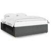 vidaXL Cadre de lit sans matelas gris foncé tissu