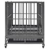 vidaXL Cage pour chiens avec roues Acier 92x62x76 cm