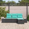 vidaXL Ensemble de canap&eacute; de jardin avec coussin 4 pcs polyrotin