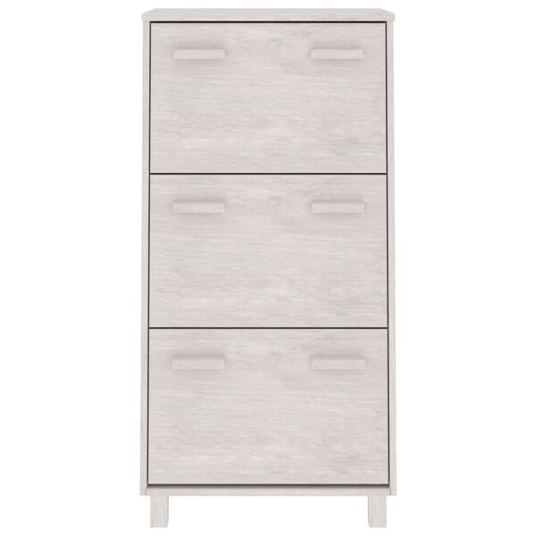 vidaXL Armoire à chaussures HAMAR Blanc 59,5x35x117 cm Bois de pin