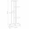 vidaXL Support pour plantes 5 niveaux 43x22x98 cm Blanc M&eacute;tal