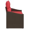 vidaXL Canap&eacute; de jardin Marron 123 x 62 x 69 cm polyrotin