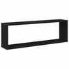 vidaXL &Eacute;tag&egrave;res cube murales 4 pcs Noir 80x15x26,5cm bois d'ing&eacute;nierie