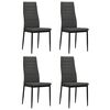 vidaXL Chaises &agrave; manger lot de 4 gris fonc&eacute; tissu