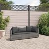 vidaXL Salon de jardin avec coussins 3 pcs gris r&eacute;sine tress&eacute;e