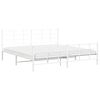 vidaXL Cadre de lit métal sans matelas et pied de lit blanc 193x203 cm
