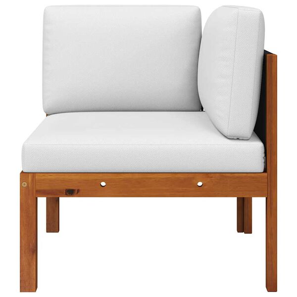 vidaXL Canapés d'angle de jardin 2 pièces avec coussins Bois d'acacia et corde