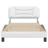 vidaXL Cadre de lit sans matelas Hvar blanc 100x190 cm similicuir