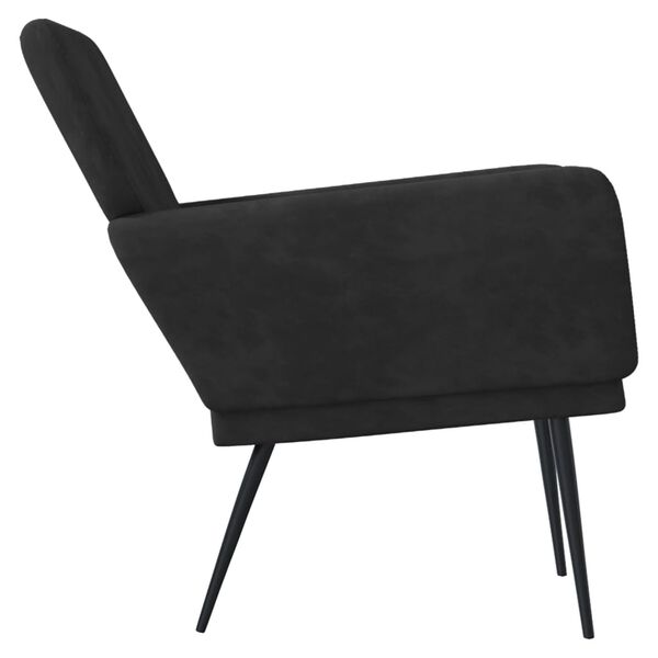 vidaXL Fauteuil Noir 62x79x79 cm Velours