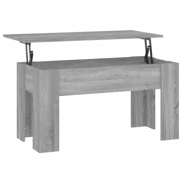 vidaXL Table basse Sonoma gris 101x49x52 cm Bois d'ing&eacute;nierie