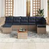 vidaXL Ensemble de canap&eacute; de jardin avec coussin 8 pcs Gris polyrotin