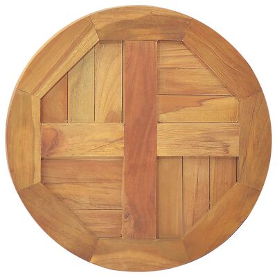 vidaXL Dessus de table Bois de teck solide Rond 2,5 cm 40 cm